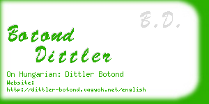 botond dittler business card